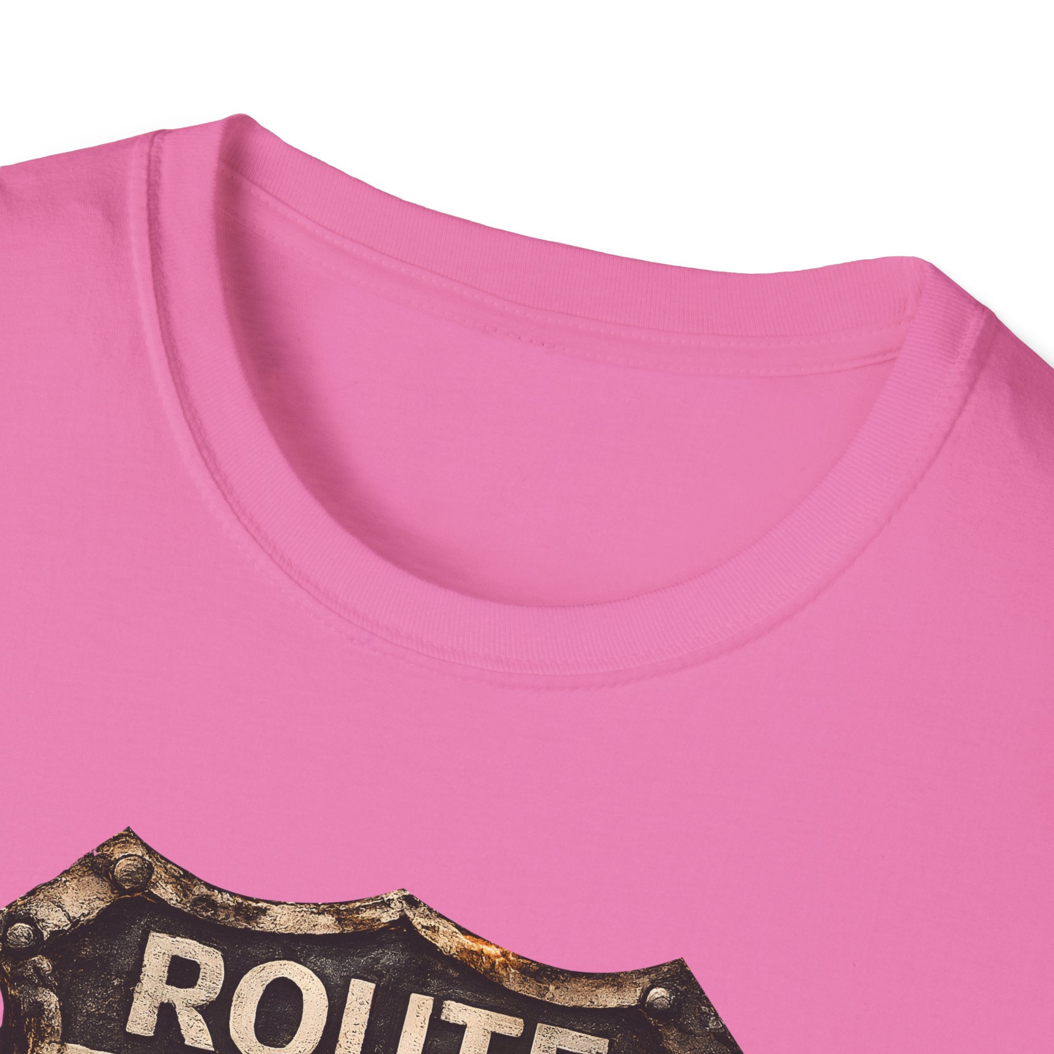 Route 66 Skull Badge T-Shirt | Ride the Legend, Winged Helmet Motorcycle Design