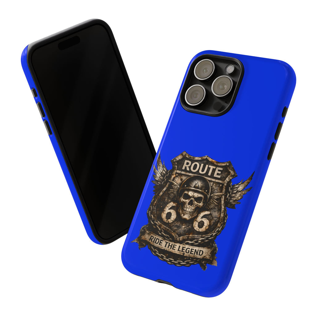 Route 66 Skull Helmet phone case | Motorcycle emblem, Ride the Legend