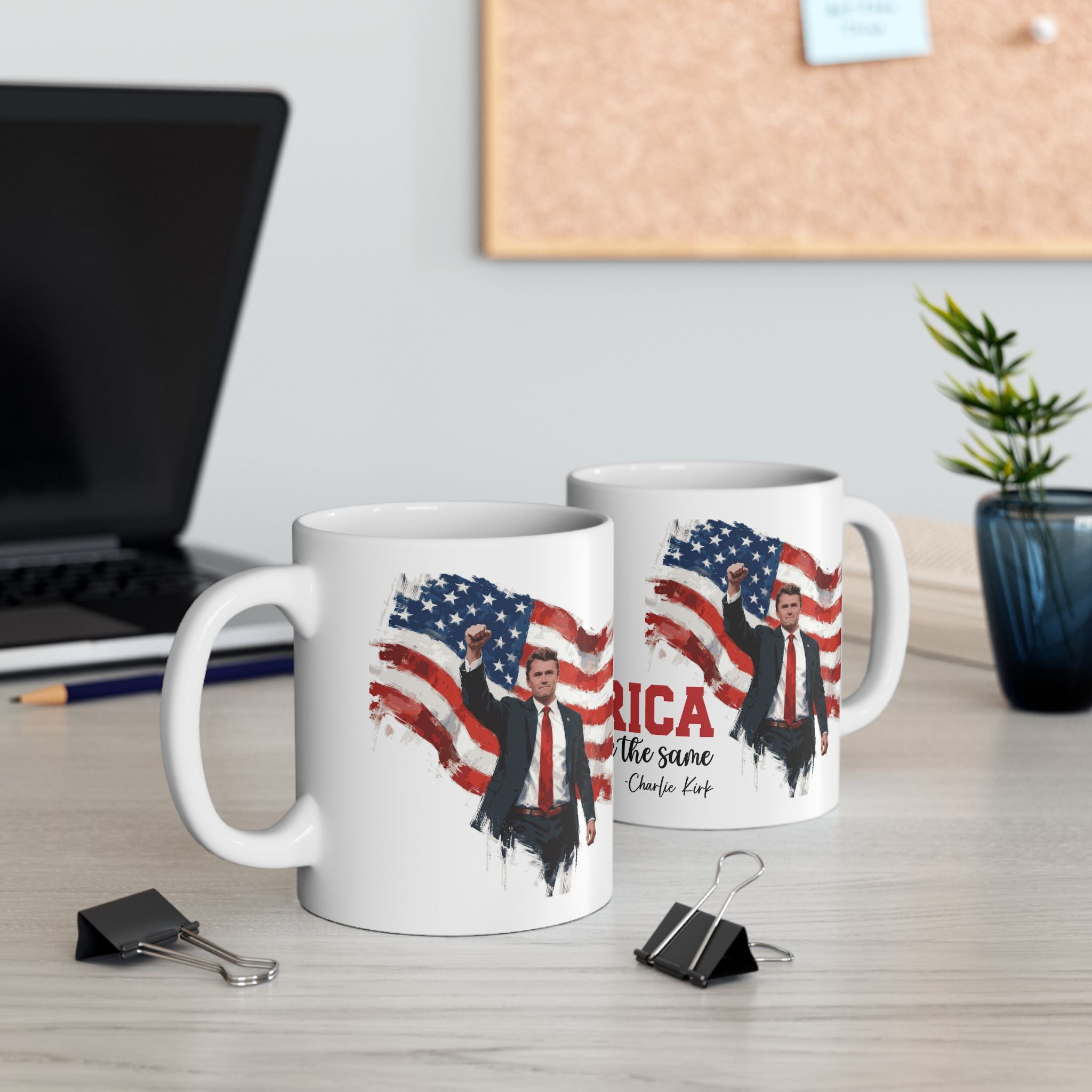 Charlie Kirk Patriotic Ceramic Mug, Coffee Lover Gift, 4th of July, American Flag Mug, Unique Gift for Veterans, Tea Mug with Quote