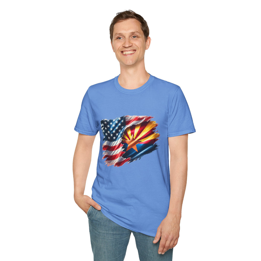 Arizona Flag with American Flag T-Shirt | Patriotic State Pride Tee