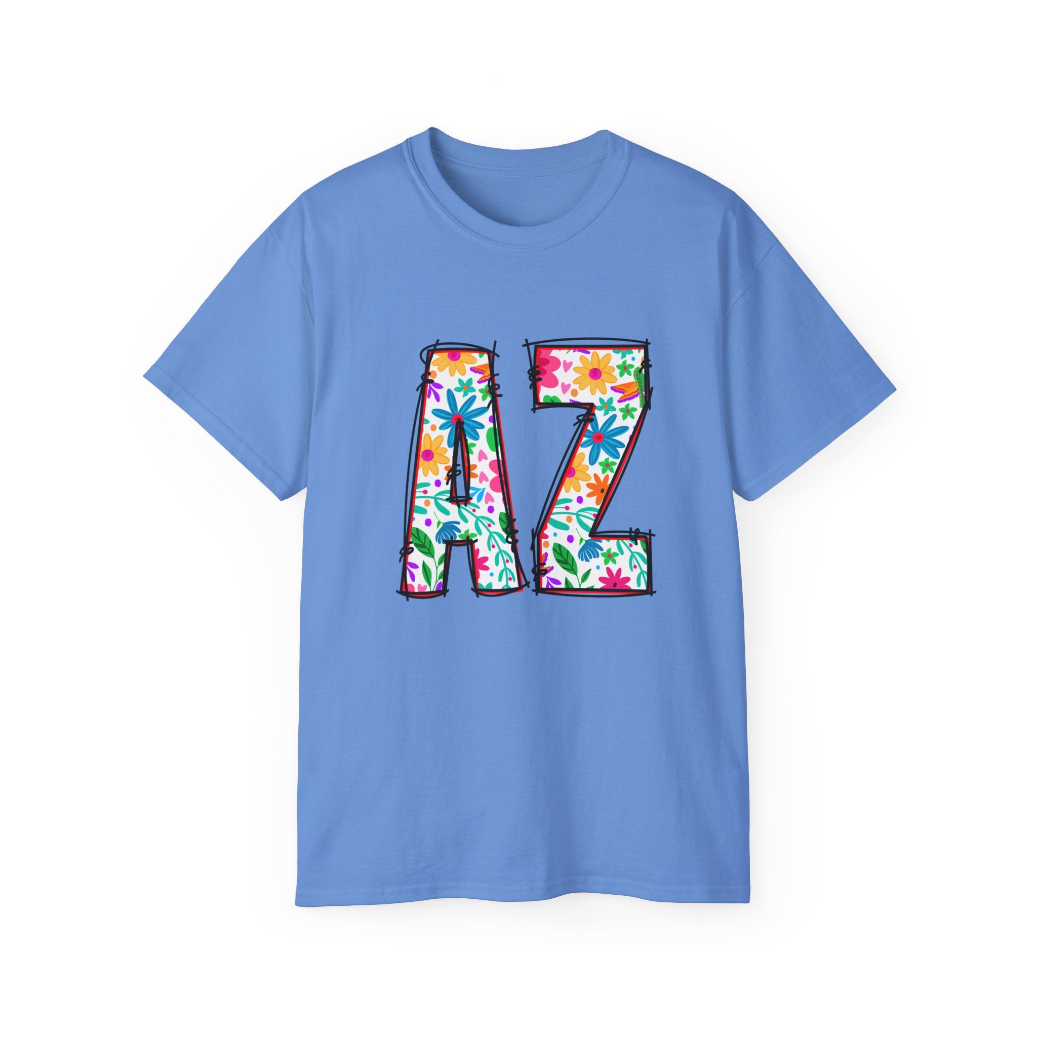 Floral AZ Tee - Mens and Womans Unisex Ultra Cotton Shirt, Perfect for AZ Pride, Summer Festivals, Casual Wear, Gifts for Him/Her