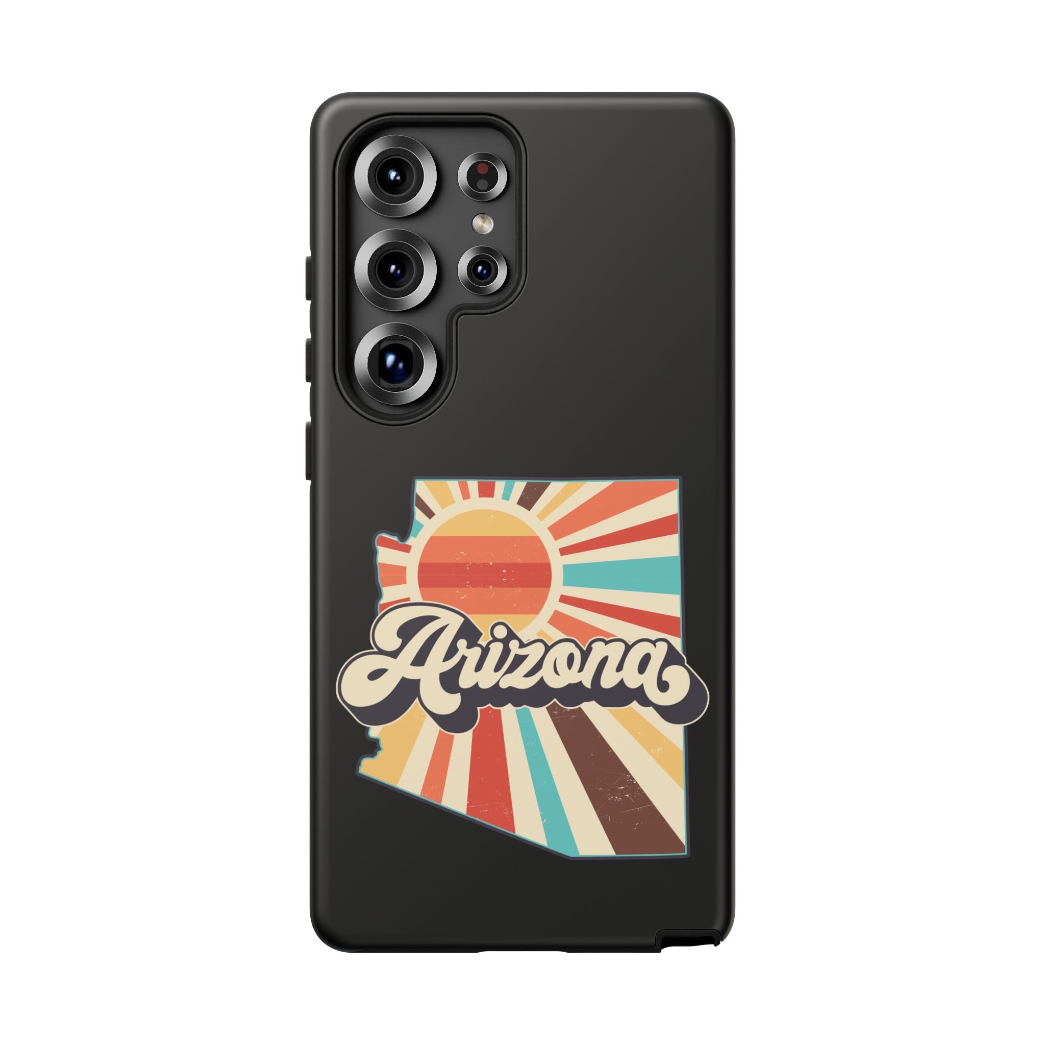Arizona State Outline Retro Sunset Phone Case | AZ Tough Case