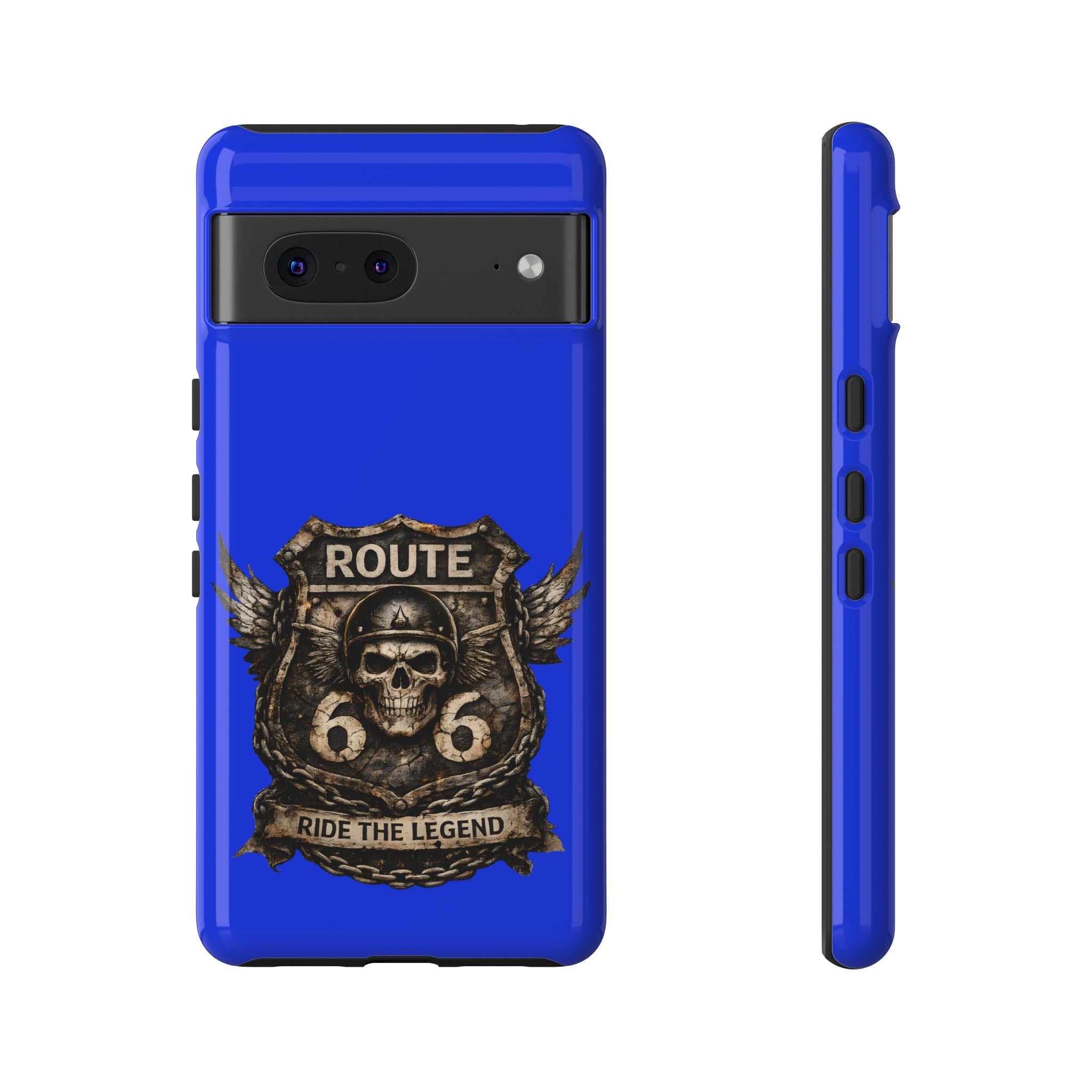 Route 66 Skull Helmet phone case | Motorcycle emblem, Ride the Legend