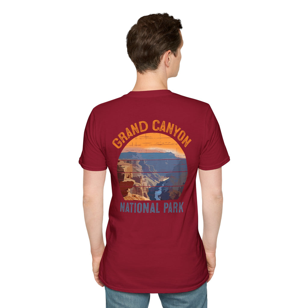 Grand Canyon Retro Sunset T-Shirt | Printed Front and Back National Park Landscape