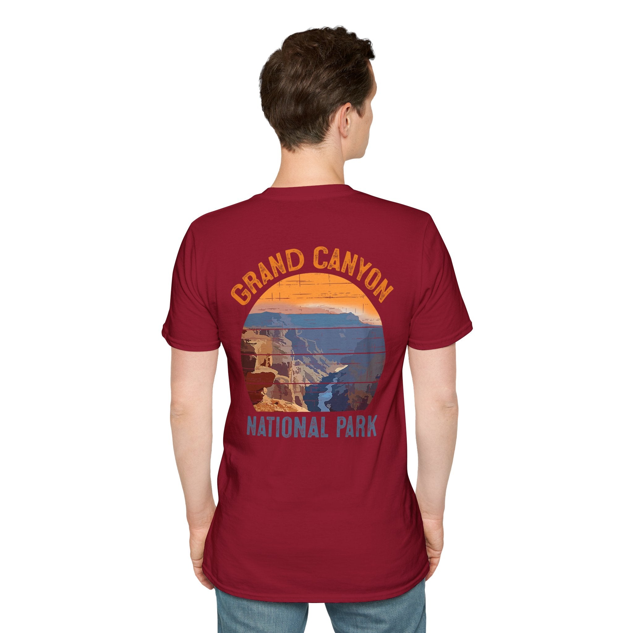 Grand Canyon Retro Sunset T-Shirt | Printed Front and Back National Park Landscape