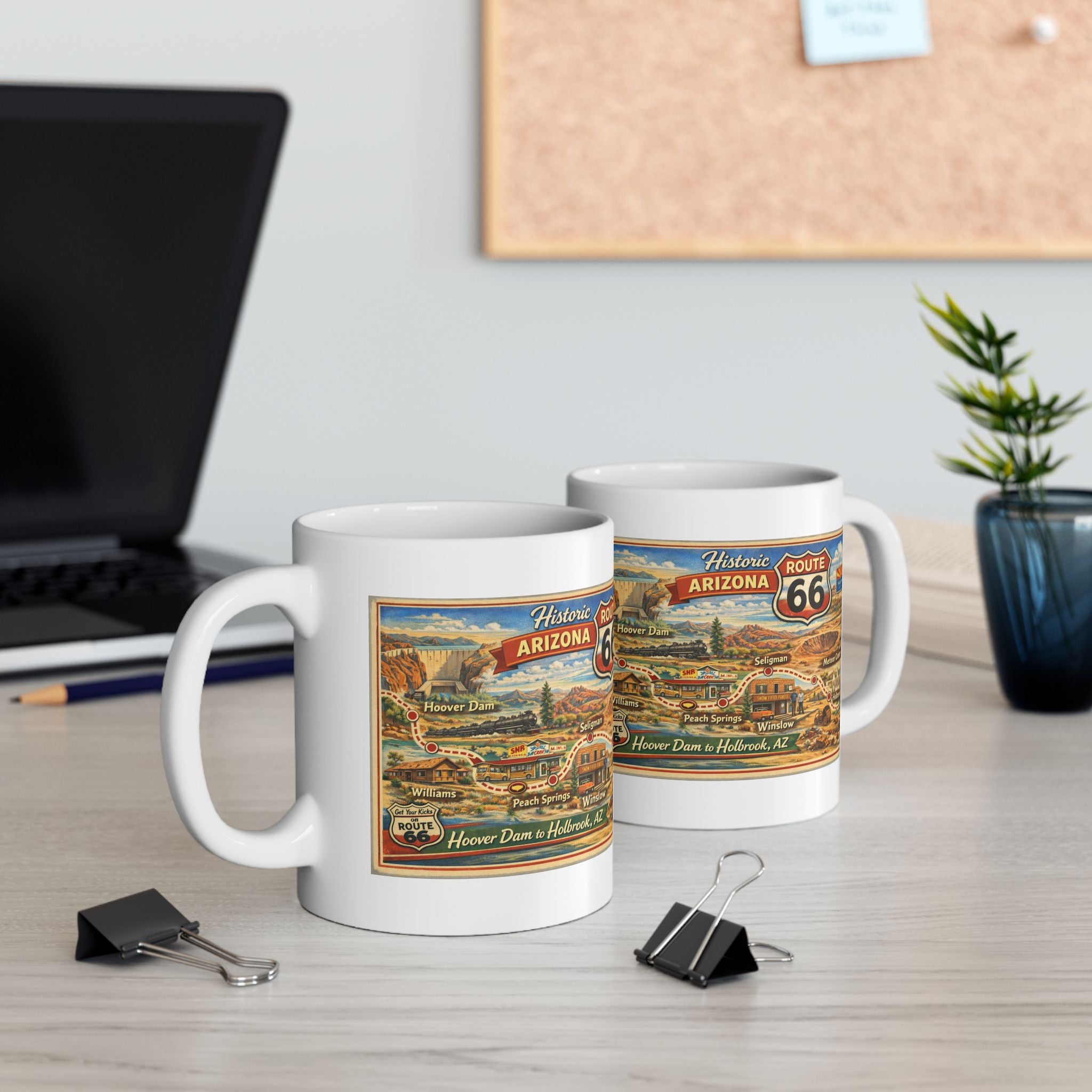 Historic Vintage Route 66 Arizona map mug | Route 66 Ceramic Mug