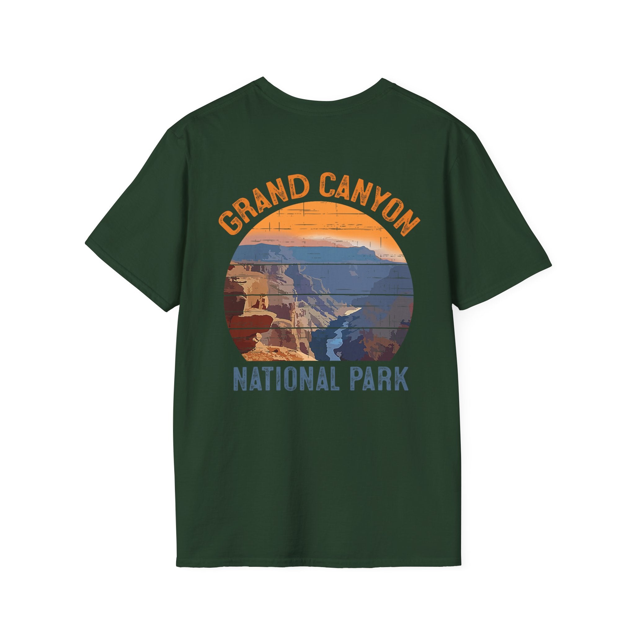 Grand Canyon Retro Sunset T-Shirt | Printed Front and Back National Park Landscape