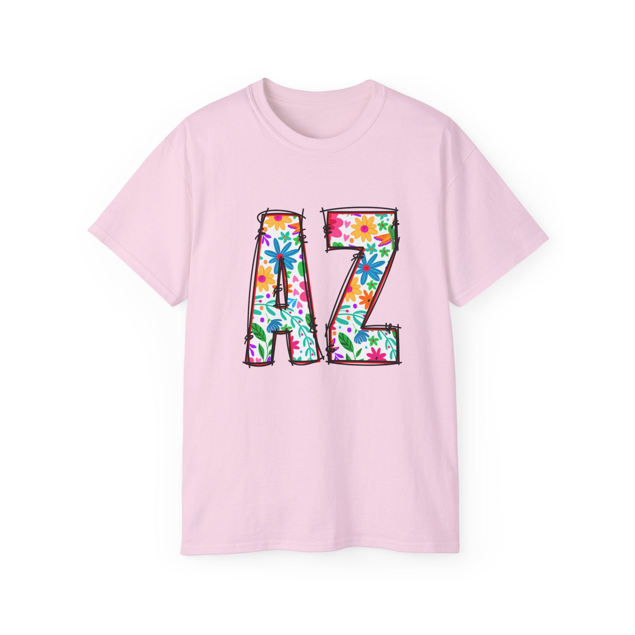 Floral AZ Tee - Mens and Womans Unisex Ultra Cotton Shirt, Perfect for AZ Pride, Summer Festivals, Casual Wear, Gifts for Him/Her
