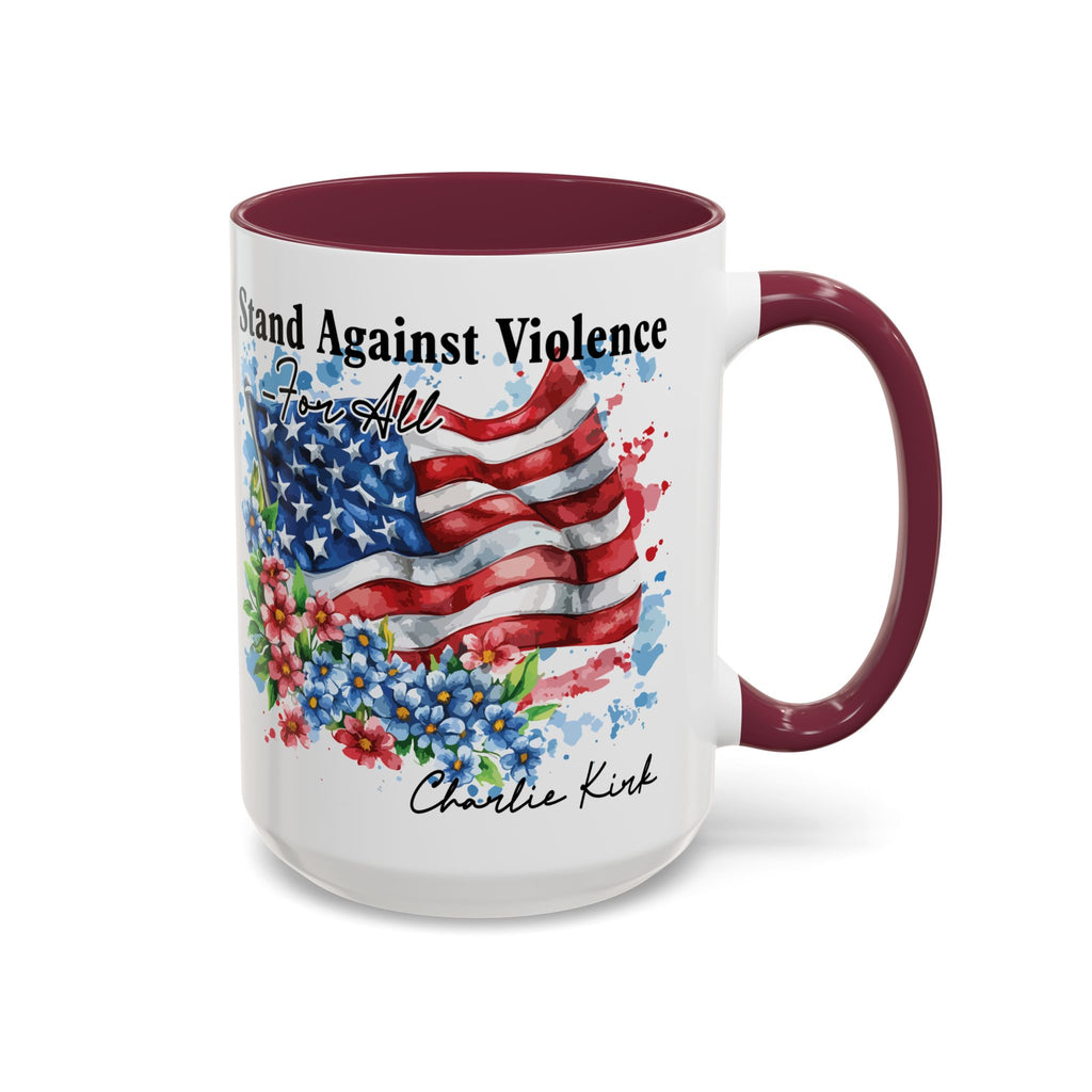 Charlie Kirk Patriotic Coffee Mugs for Inspiration, Stand Against Violence, Colorful Mugs, Gift for Activists, Tea Lovers, 4th of July