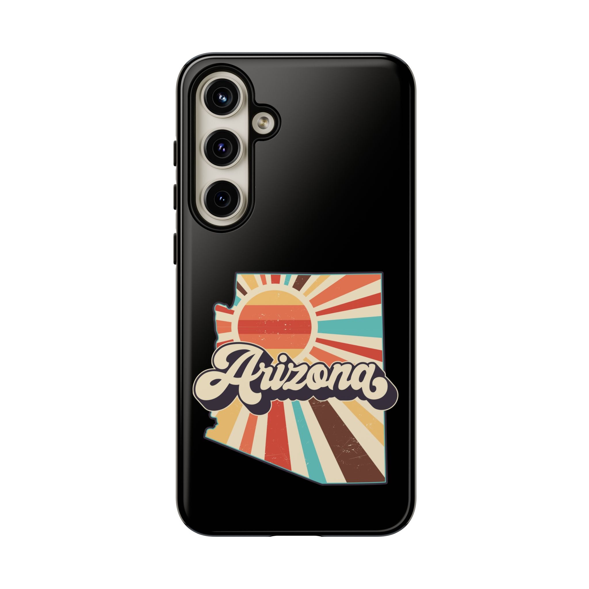 Arizona State Outline Retro Sunset Phone Case | AZ Tough Case