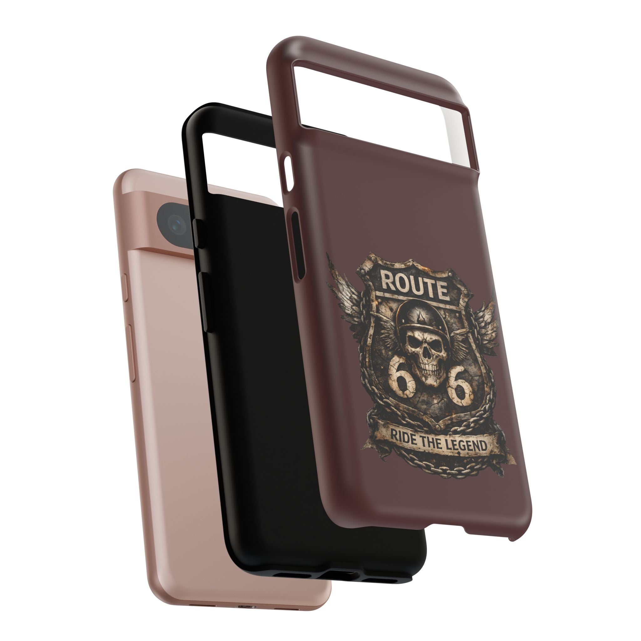 Route 66 Skull Helmet phone case | Motorcycle emblem, Ride the Legend