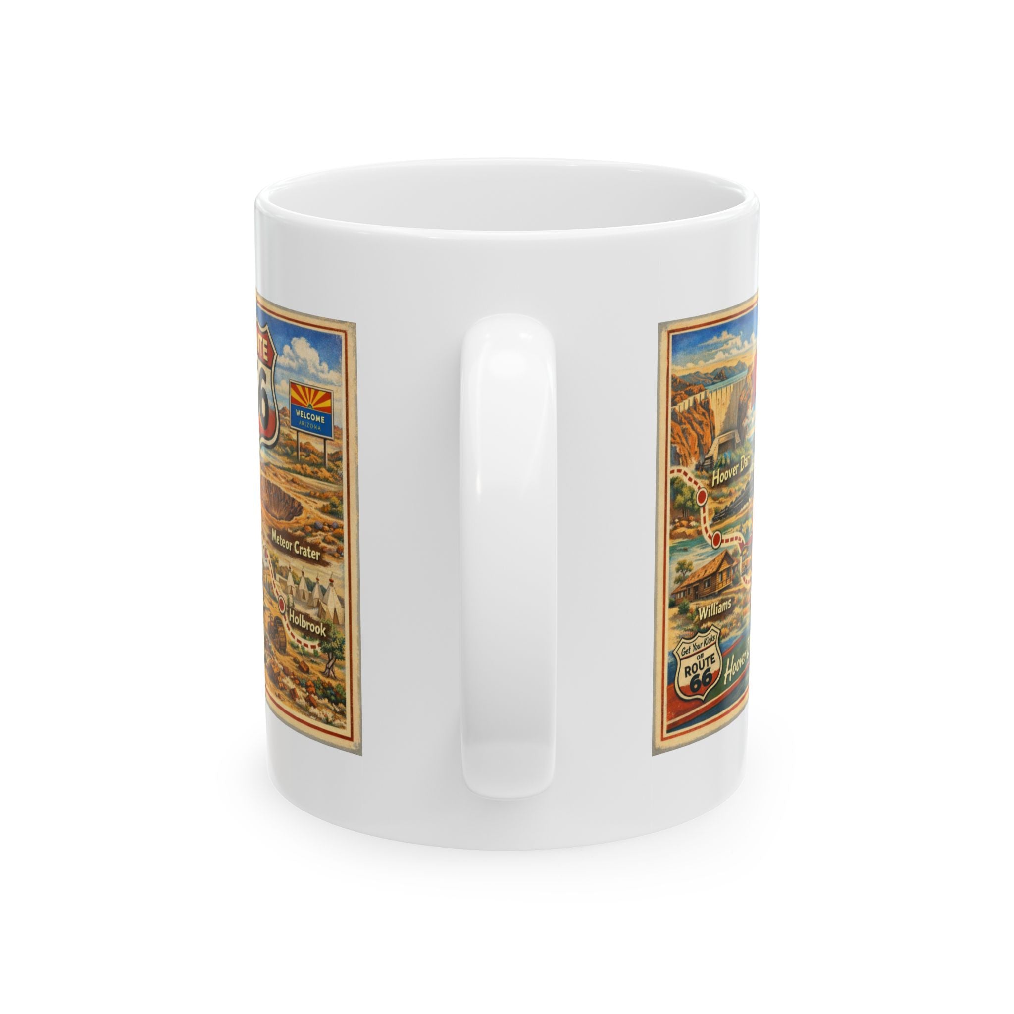 Historic Vintage Route 66 Arizona map mug | Route 66 Ceramic Mug