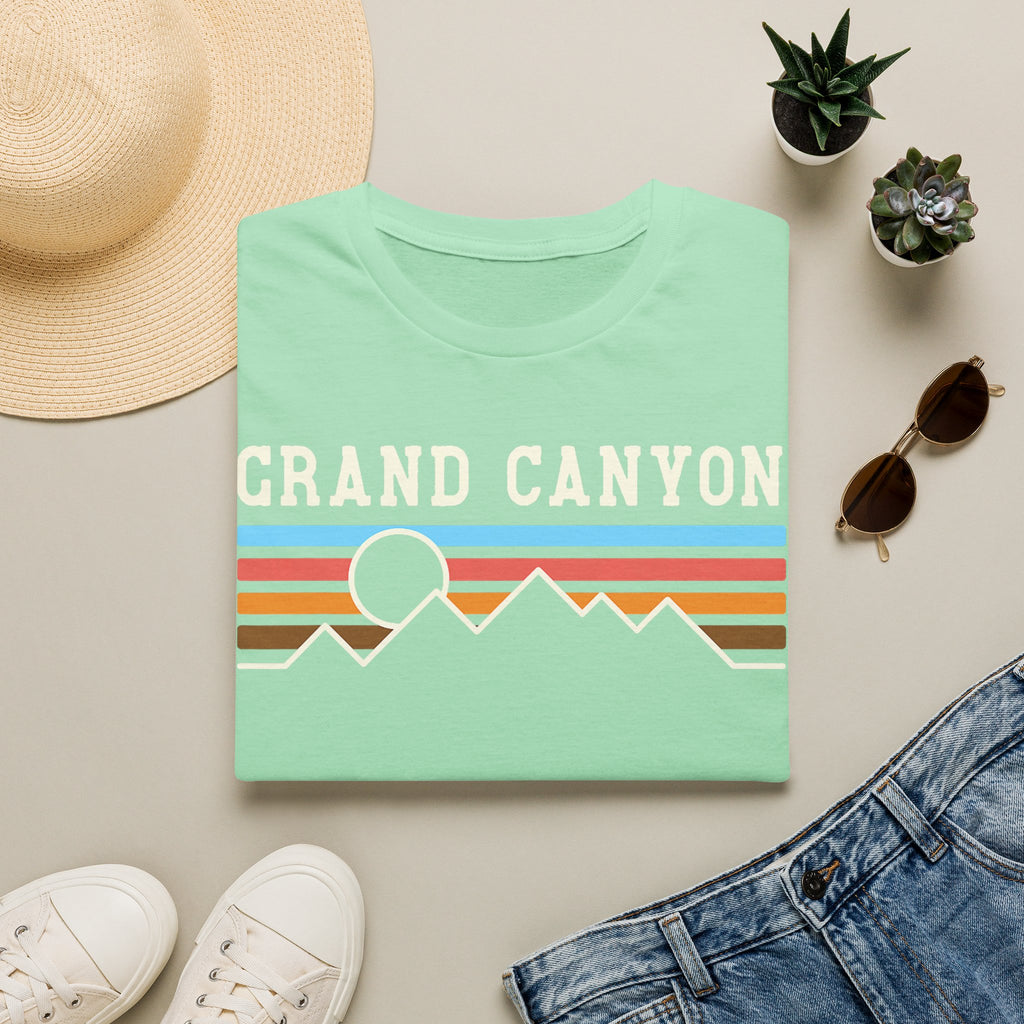 Grand Canyon Retro Sunset T-Shirt | Printed Front and Back National Park Landscape