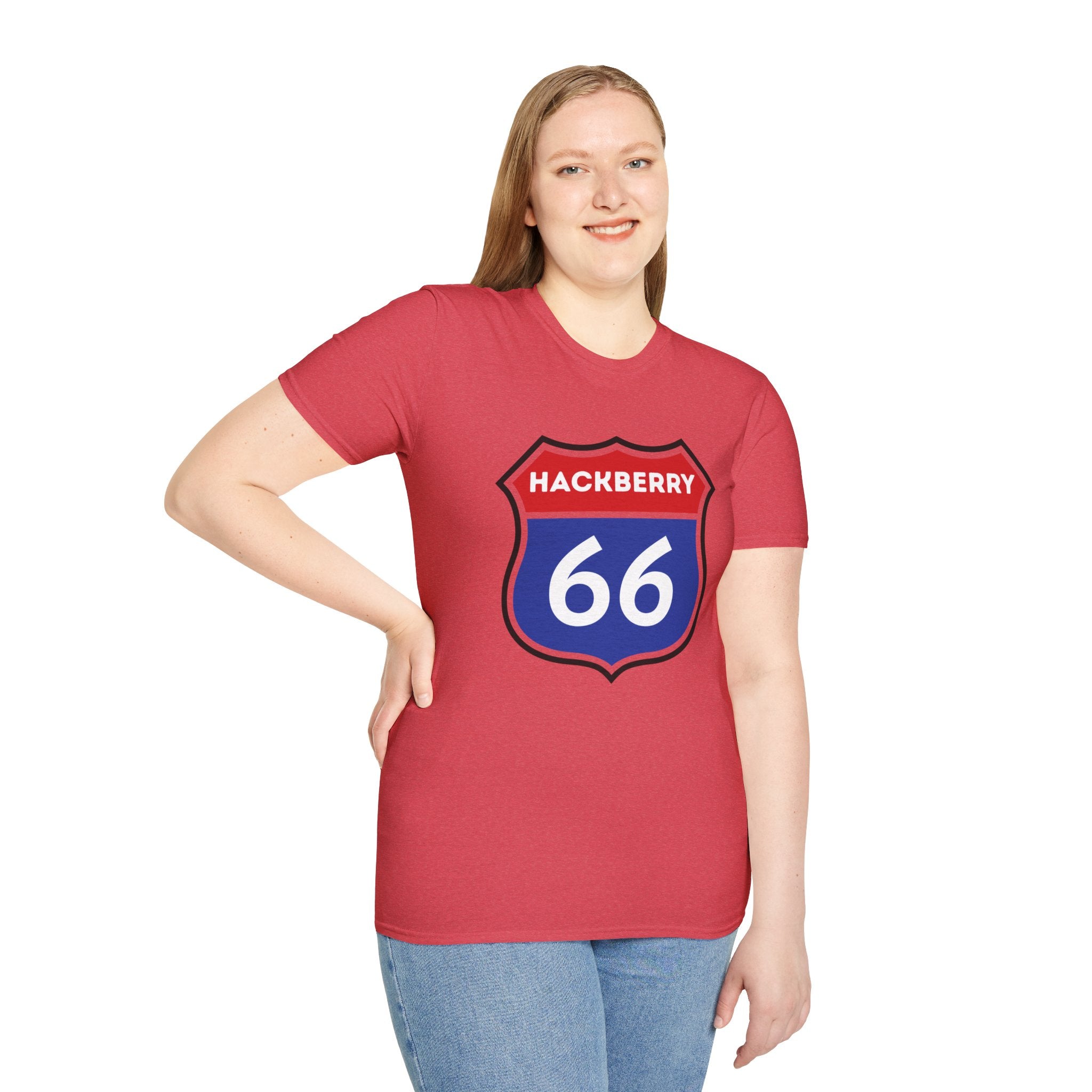 Hackberry 66 Shield T-Shirt | Route 66 Road Sign Tee