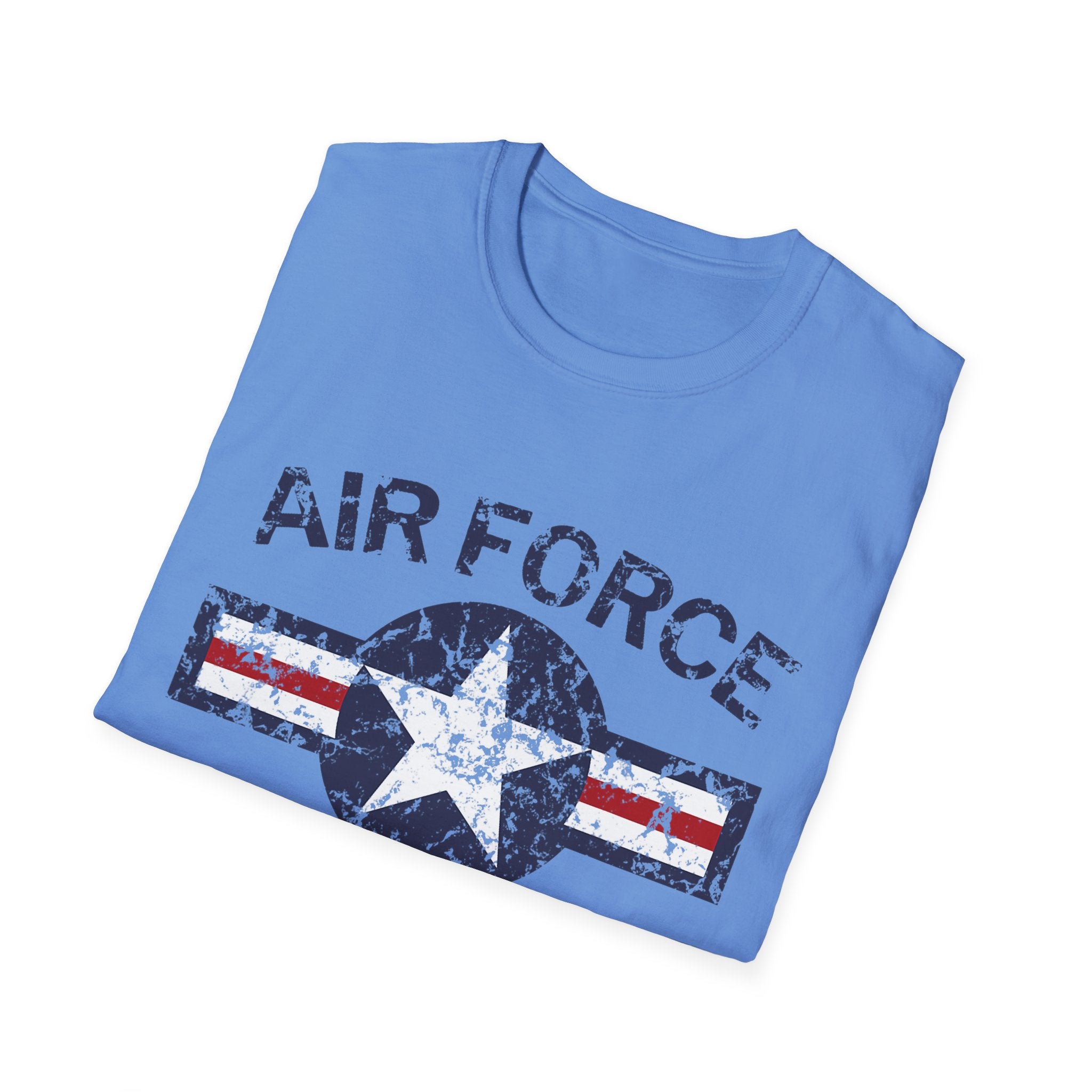 Air Force Veteran Distressed Logo T-Shirt | Military Star Stripe Tee