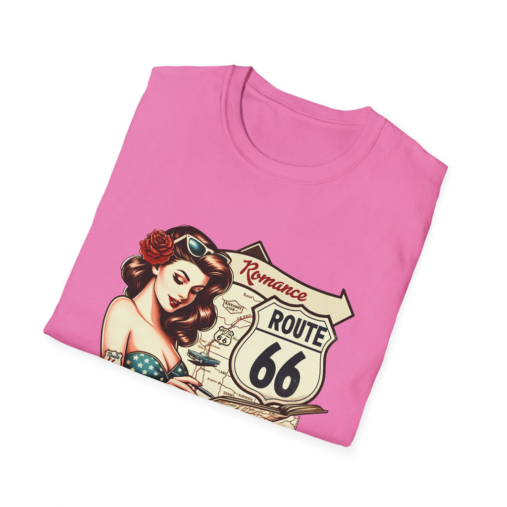Pinup Girl Route 66 T-Shirt | Vintage Roadtrip Retro Sign