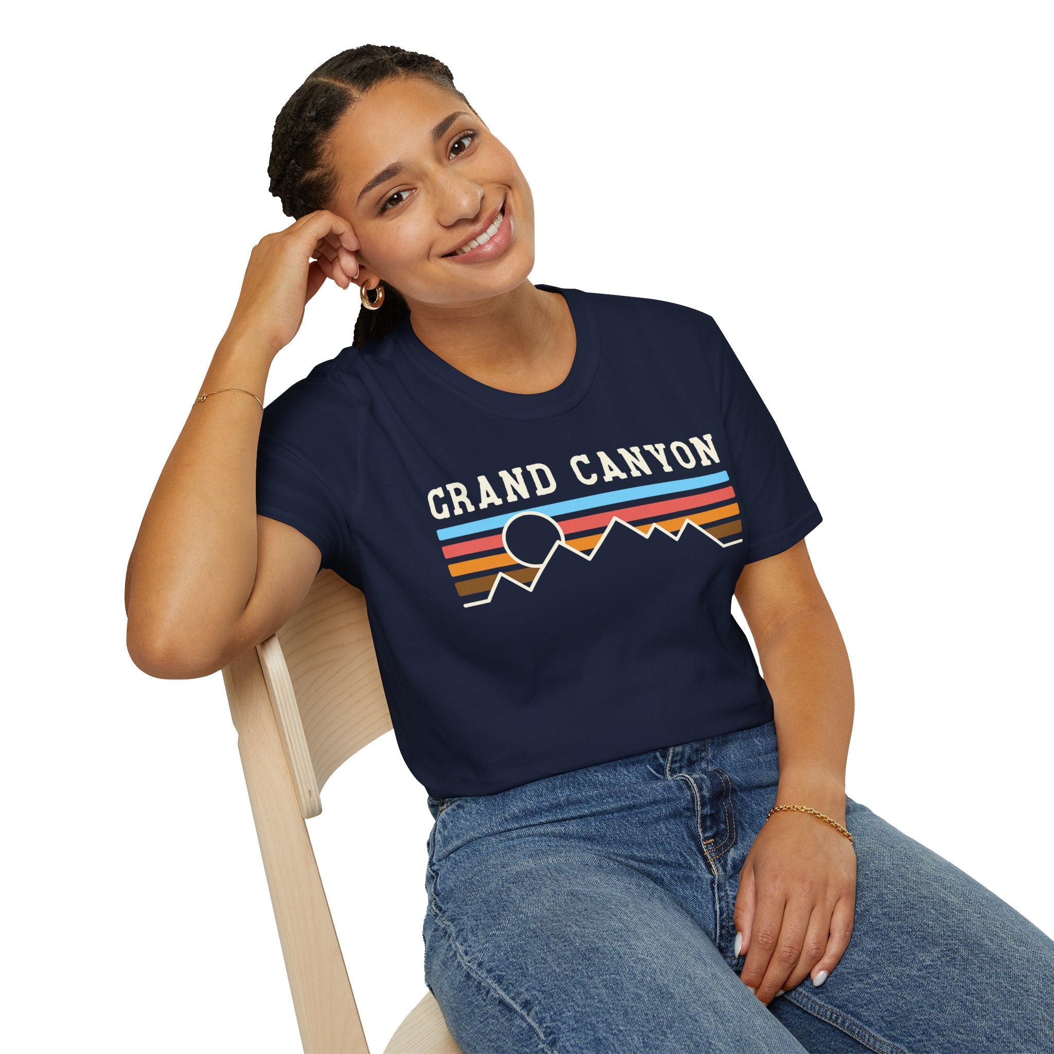Grand Canyon Retro Sunset T-Shirt | Printed Front and Back National Park Landscape