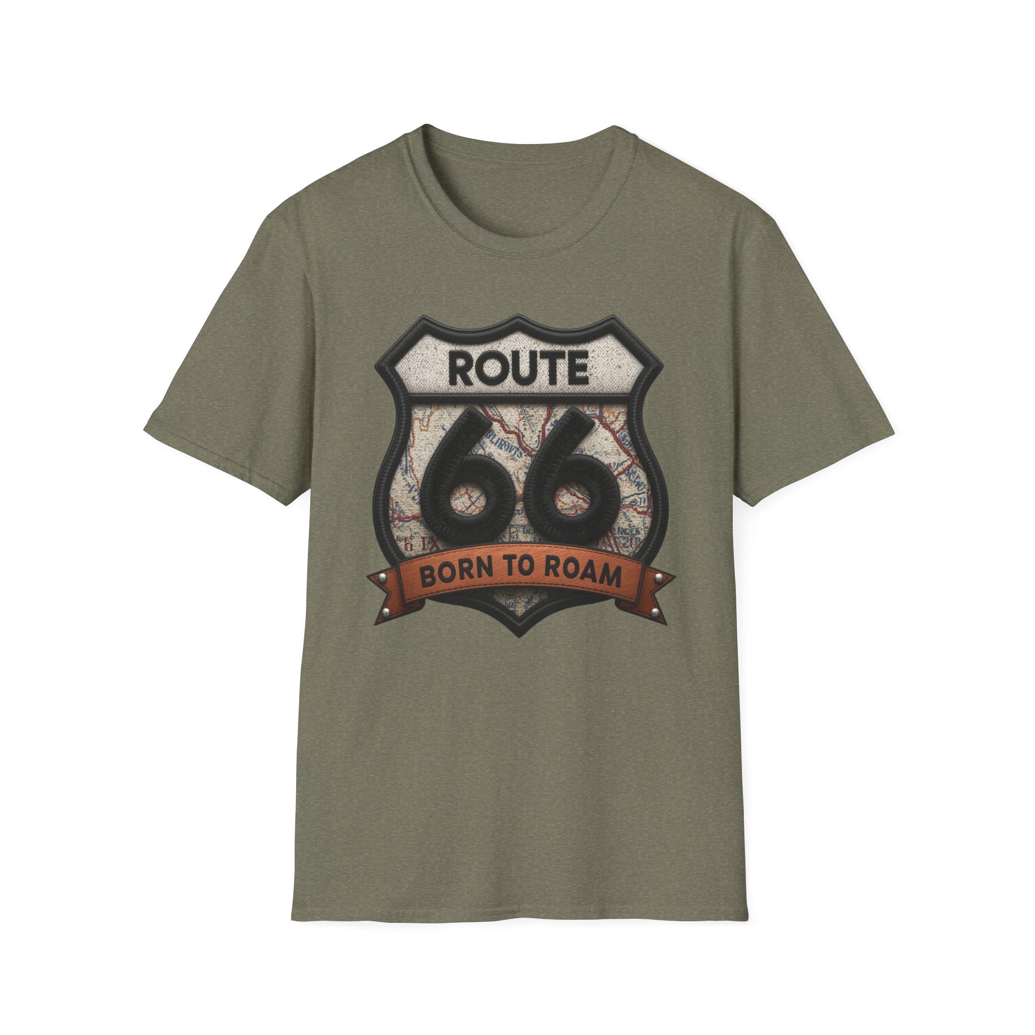 Route 66 Born to Roam T-Shirt | Vintage Highway Shield Tee