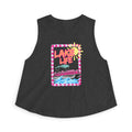 Lake Life boat illustration Crop Top | summer lake vibes, colorful retro frame