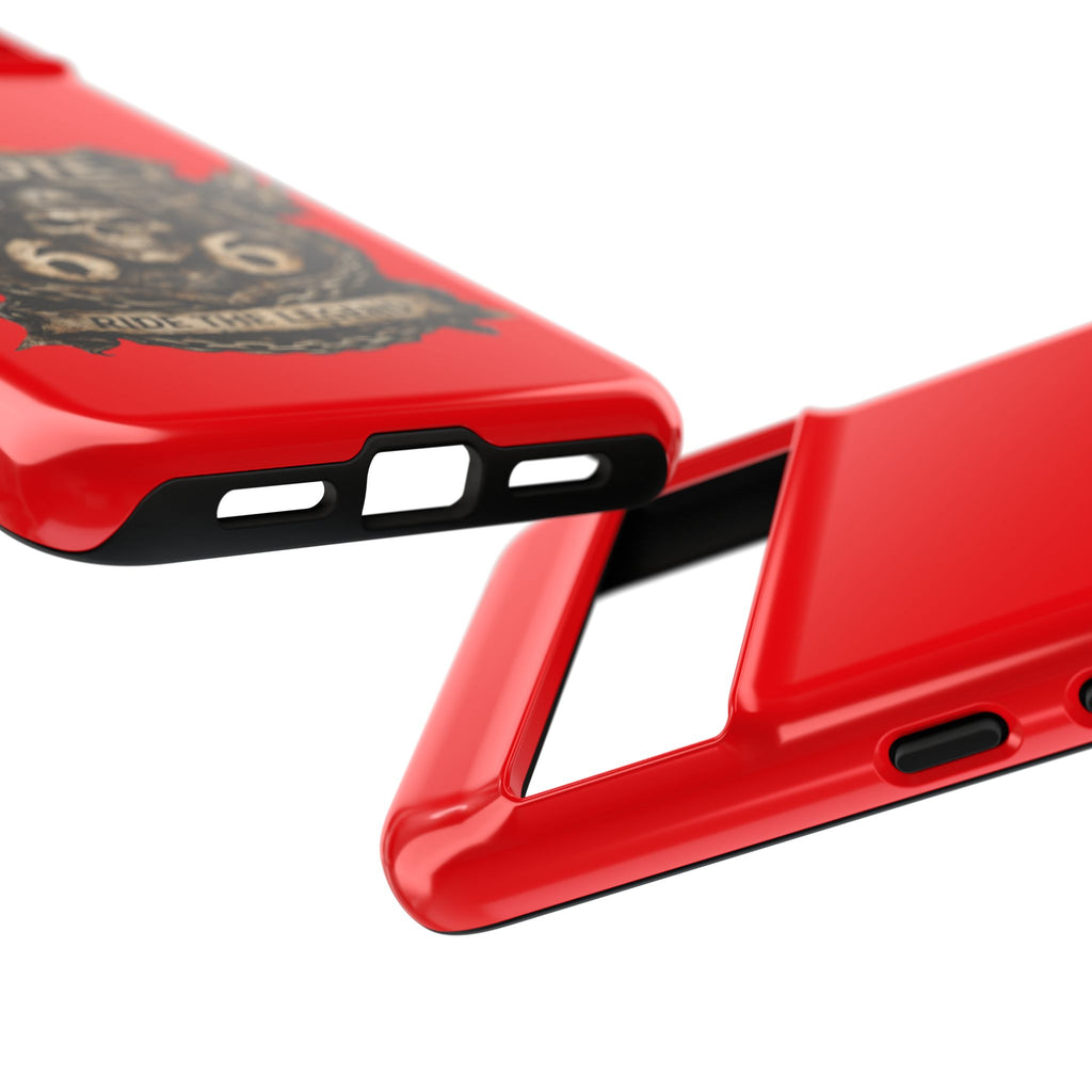 Route 66 Skull Helmet phone case | Motorcycle emblem, Ride the Legend