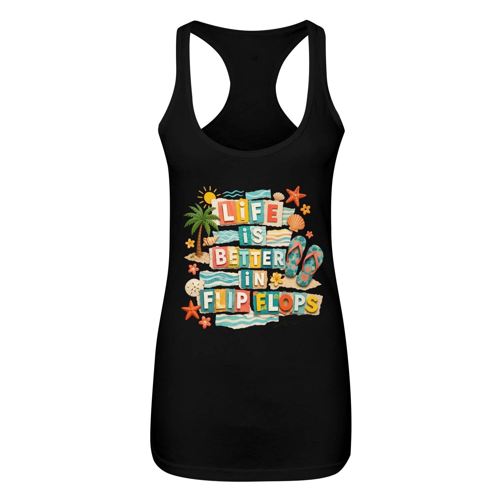 Life is Better in Flip Flops Women's Tank Top Made in USA