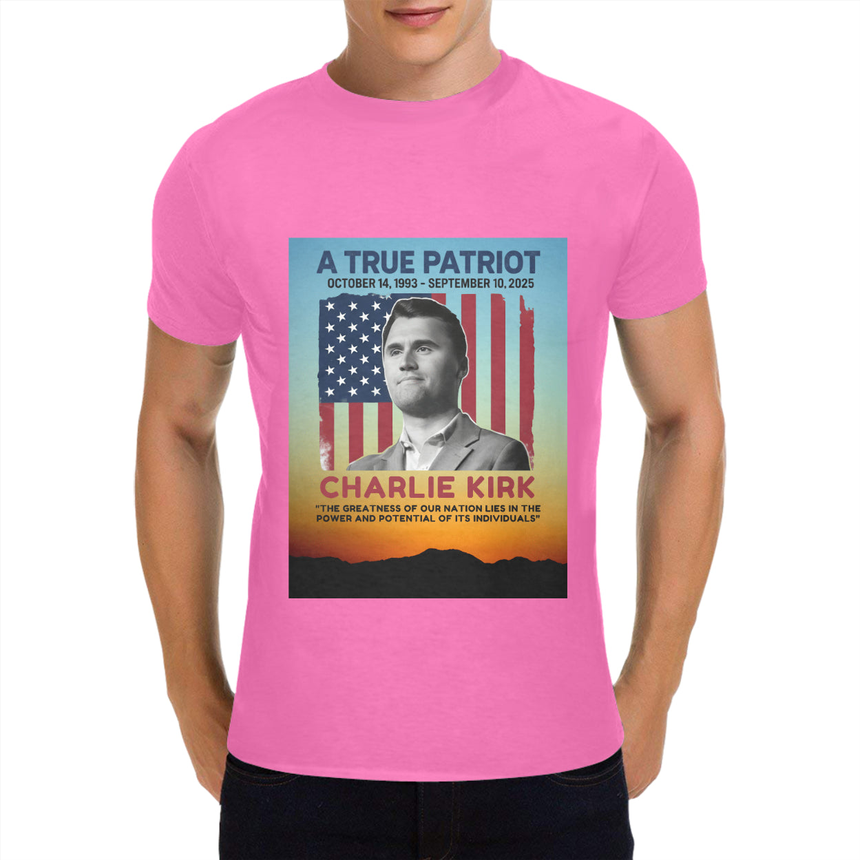 A True Patriot Charlie Kirk Classic Men's T-Shirt Made in USA #CharlieKirk