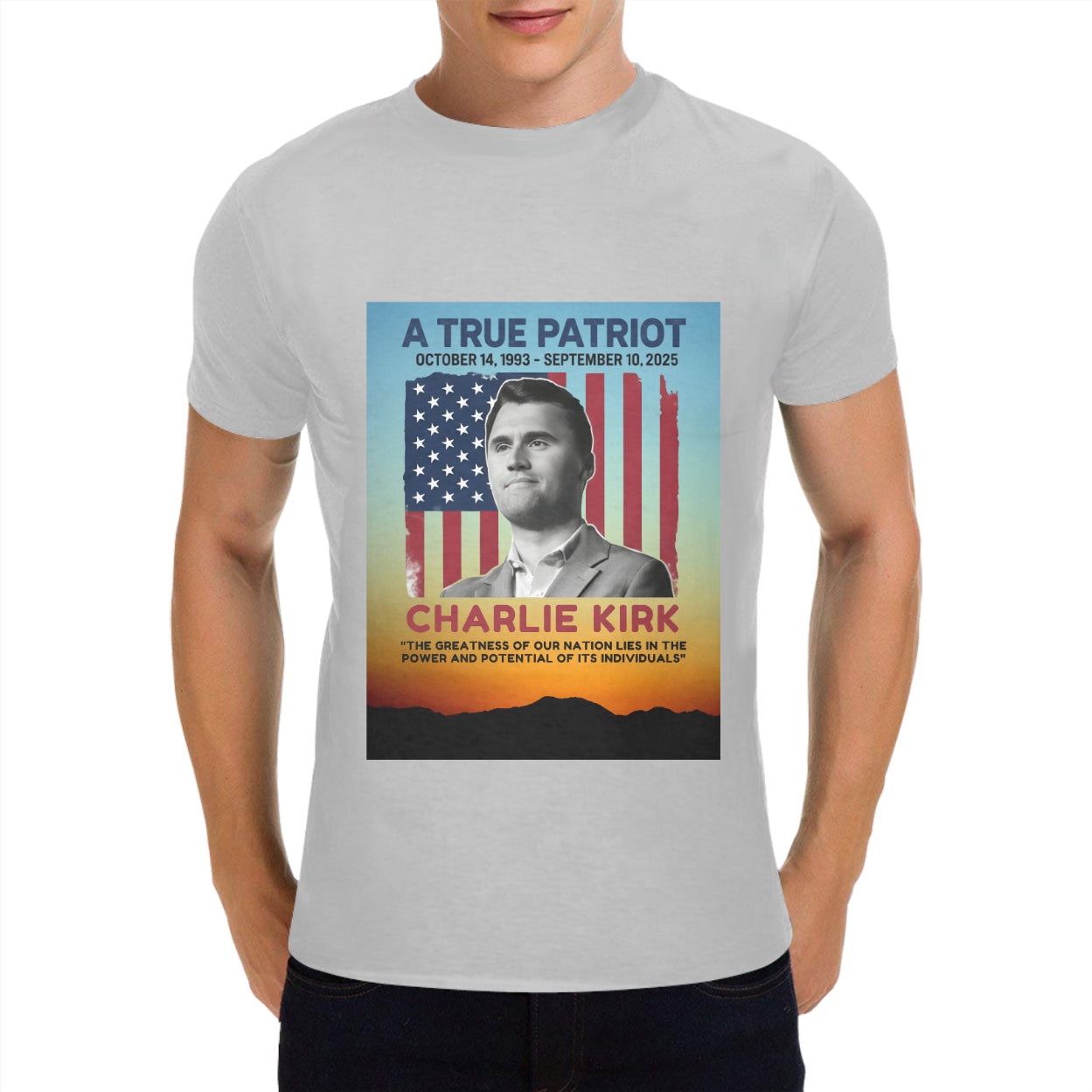 A True Patriot Charlie Kirk Classic Men's T-Shirt Made in USA #CharlieKirk
