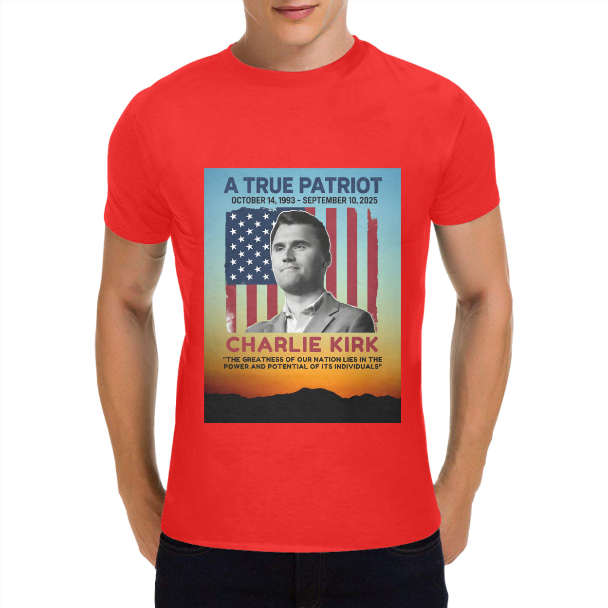 A True Patriot Charlie Kirk Classic Men's T-Shirt Made in USA #CharlieKirk