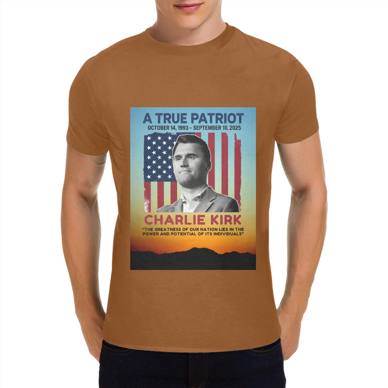 A True Patriot Charlie Kirk Classic Men's T-Shirt Made in USA #CharlieKirk