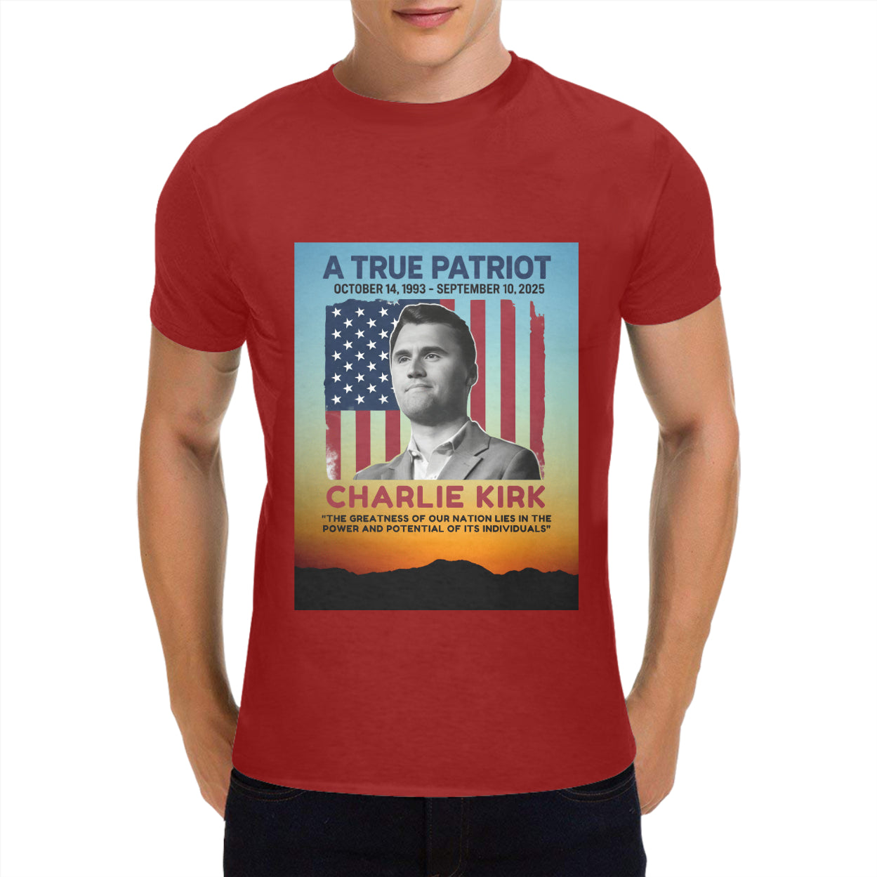 A True Patriot Charlie Kirk Classic Men's T-Shirt Made in USA #CharlieKirk