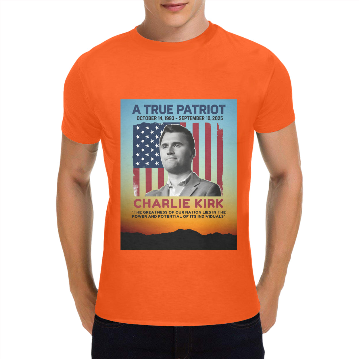 A True Patriot Charlie Kirk Classic Men's T-Shirt Made in USA #CharlieKirk