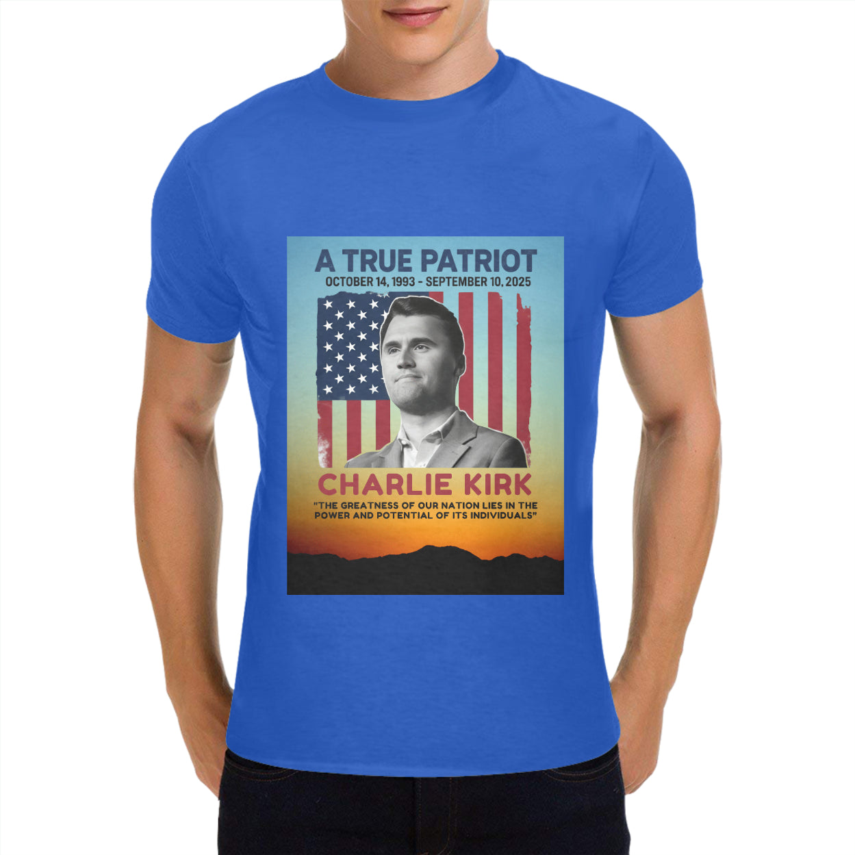 A True Patriot Charlie Kirk Classic Men's T-Shirt Made in USA #CharlieKirk