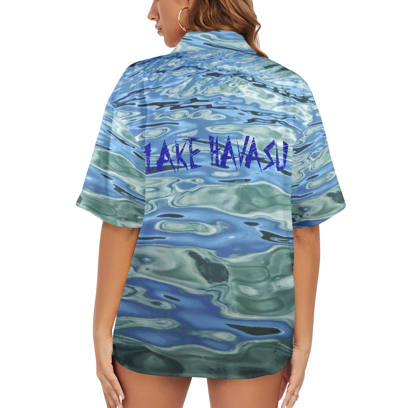 Lake Havasu Arizona Women's All Over Print Hawaiian Shirt （Made in USA Ships to USA Only）