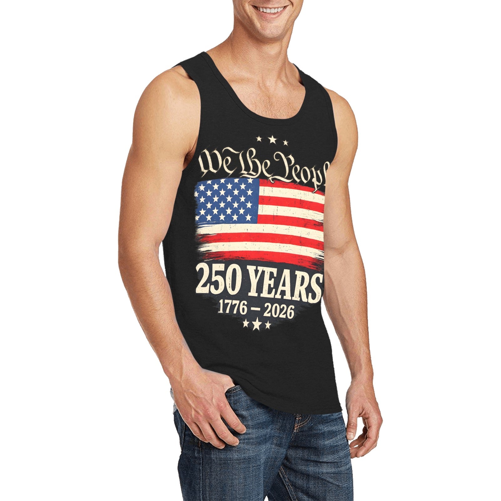 We the People 250 Years 1776 - 2026 Men's All Over Print Tank Top Free Shipping