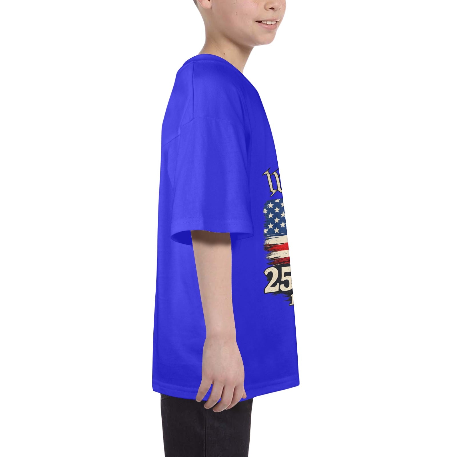 4th of July We The People 250 Years Celebration  Kids' T-Shirt in USA Size Front Print（Made in USA，Ships to USA Only）Free Shipping