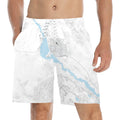 Lake Havasu lite grey Men's Mid-Length Beach Shorts Free Shipping