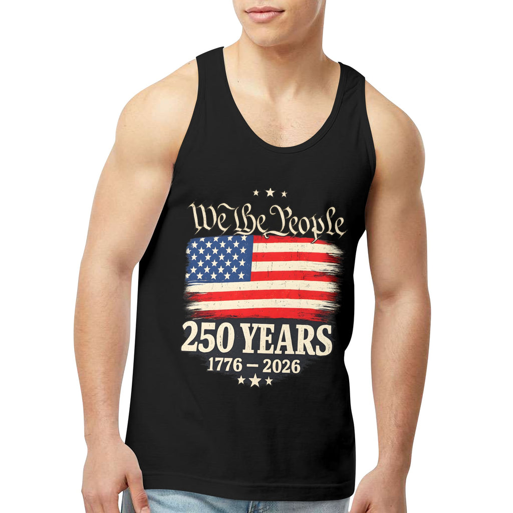 4th of July We The People 250 Years Celebration Men's Tank Top（Made in USA Ships to USA Only Free Shipping