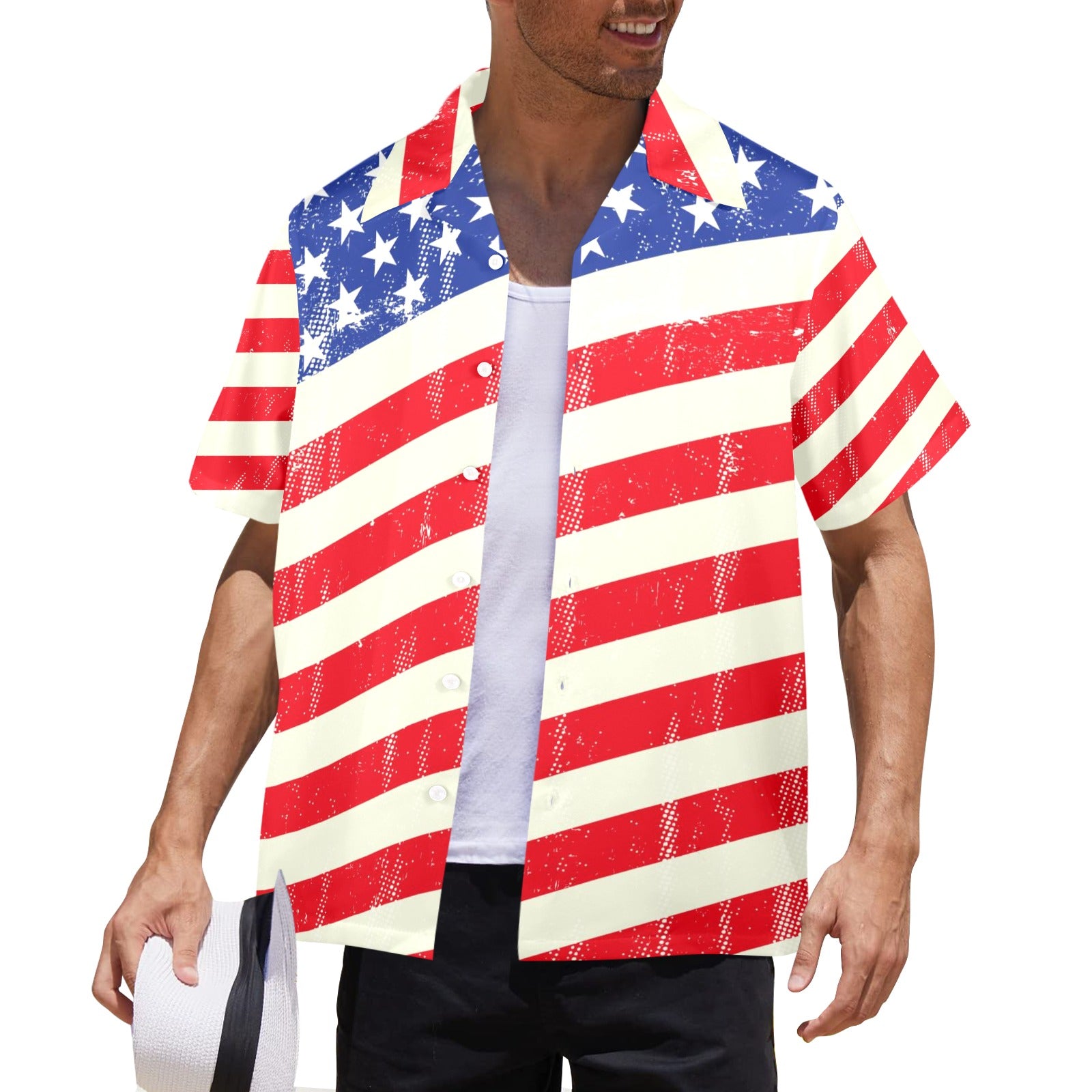 Men's All Over Print 4th of July Shirt Made In USA