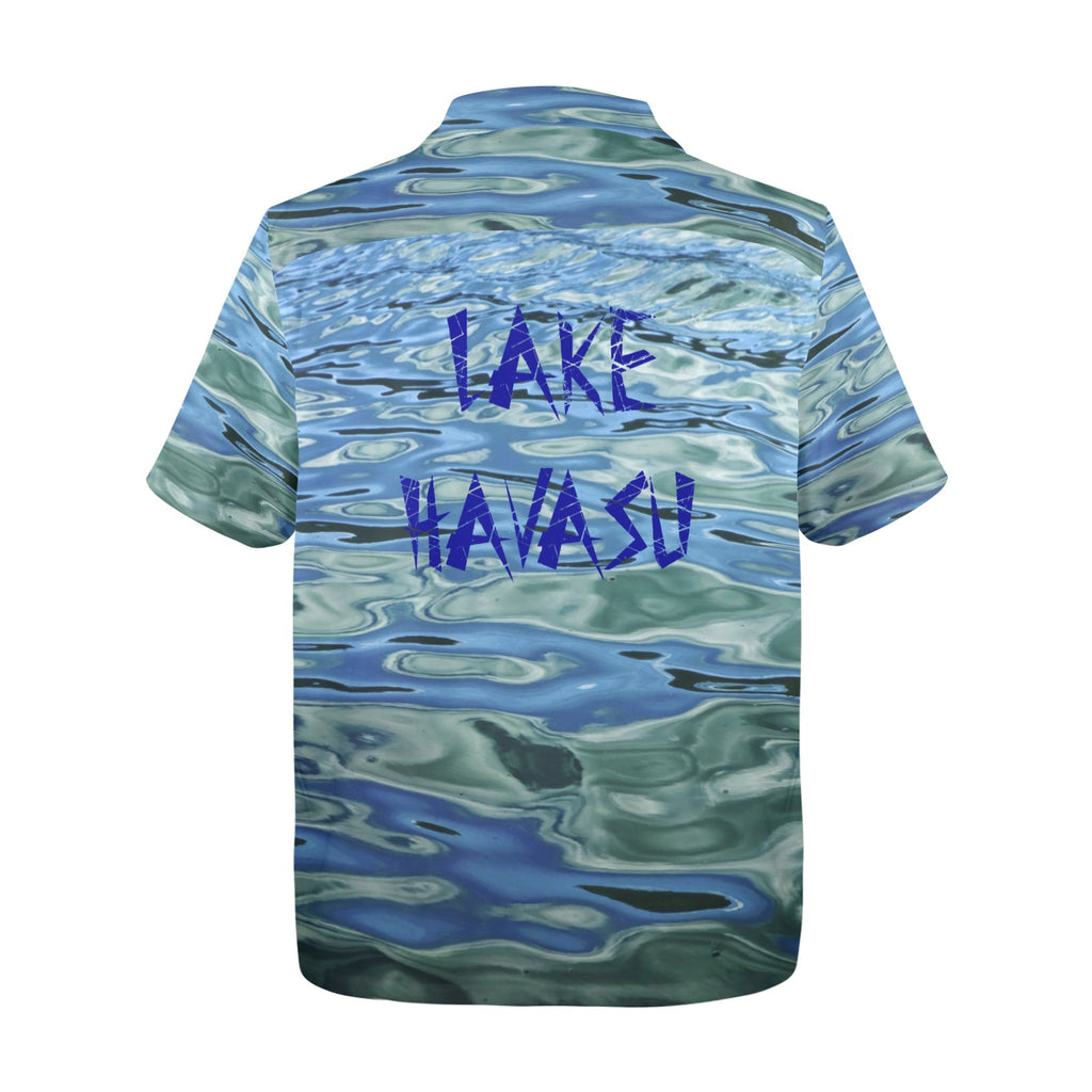 Lake Havasu Men's All Over Print Hawaiian Shirt Made In USA Ships to USA Only