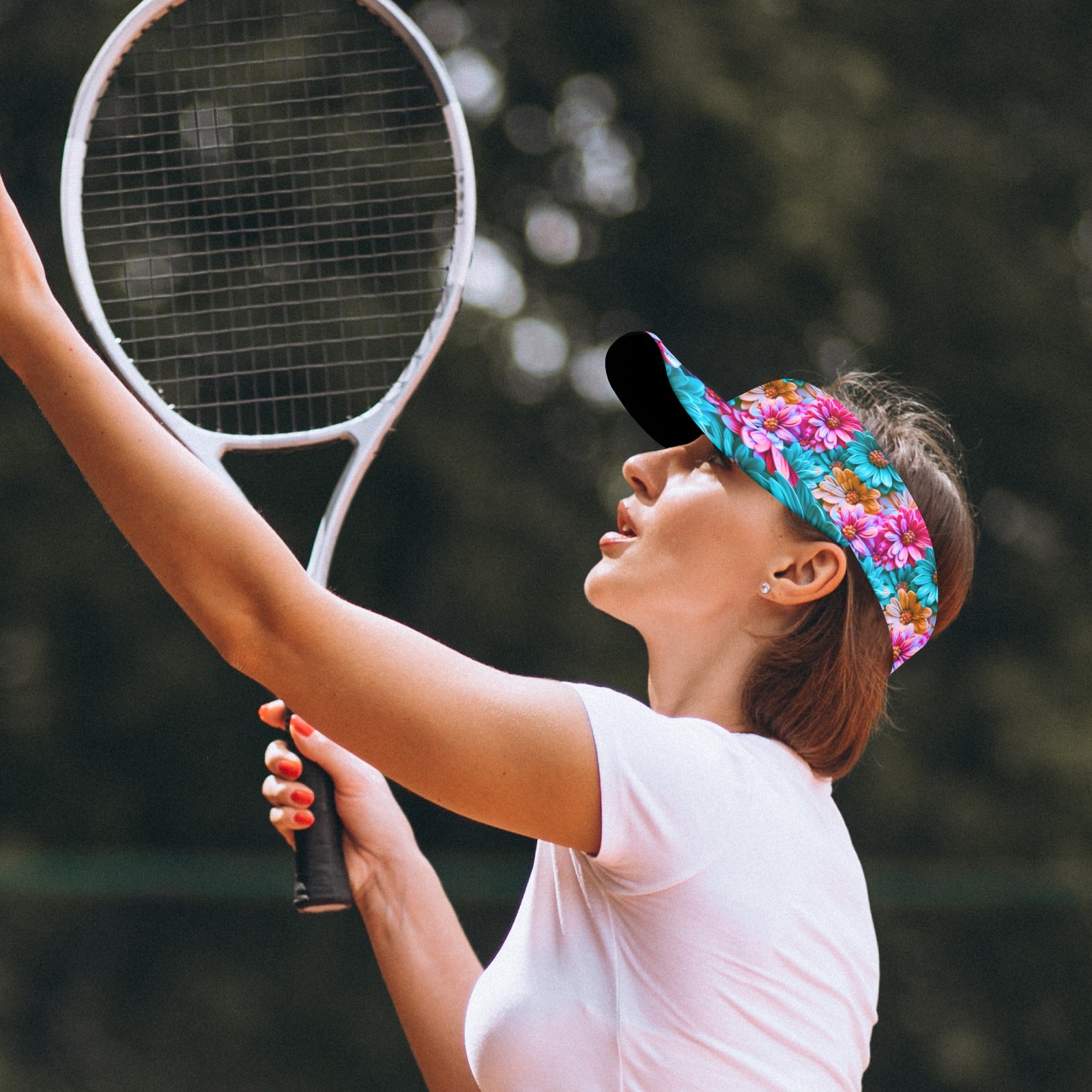 Paradise Flowers Sports Visor