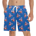 Red White Blue Celebration Men's Mid-Length Beach Shorts Free Shipping USA