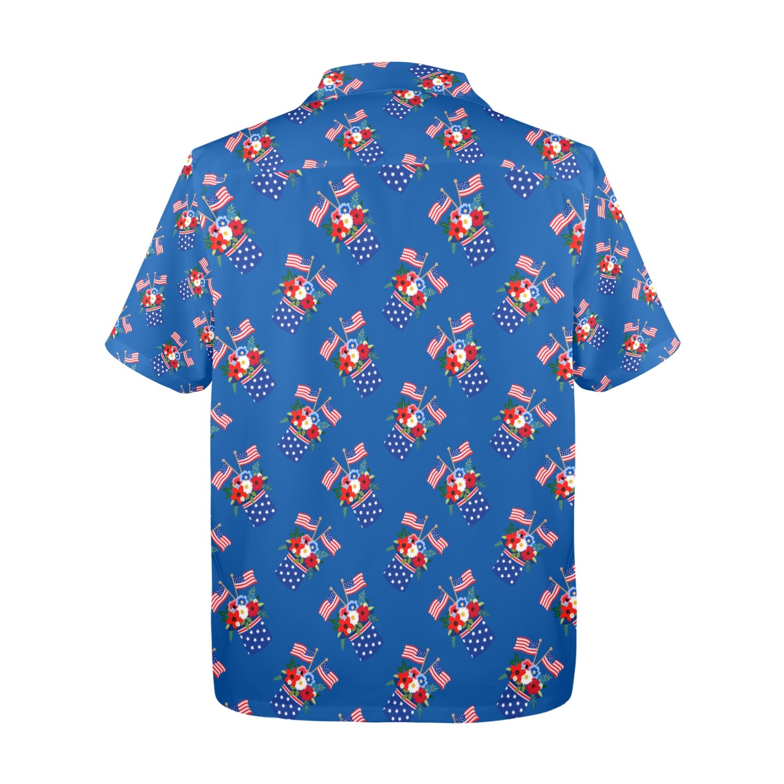 Red White Blue Celebration Men's All Over Print Shirt Made In USA Ships to USA Only Free Shipping