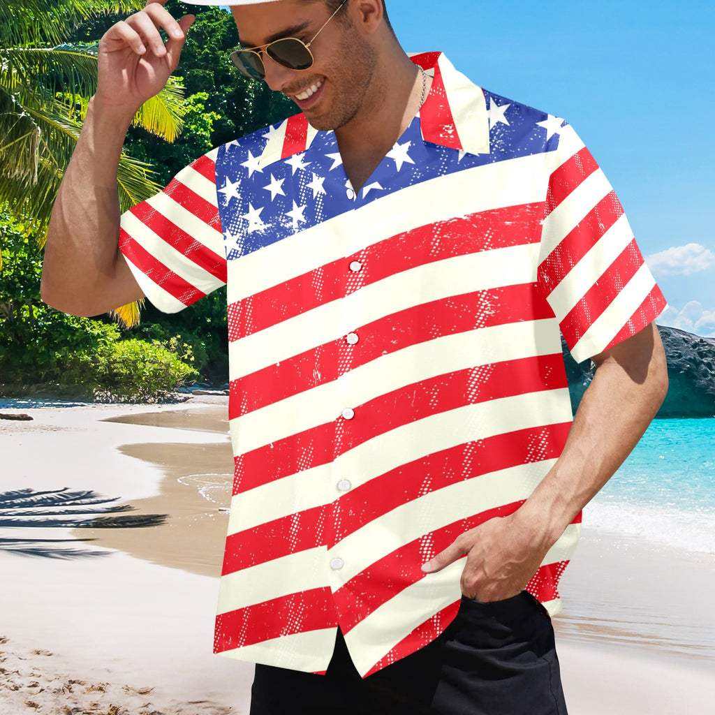 Men's All Over Print 4th of July Shirt Made In USA