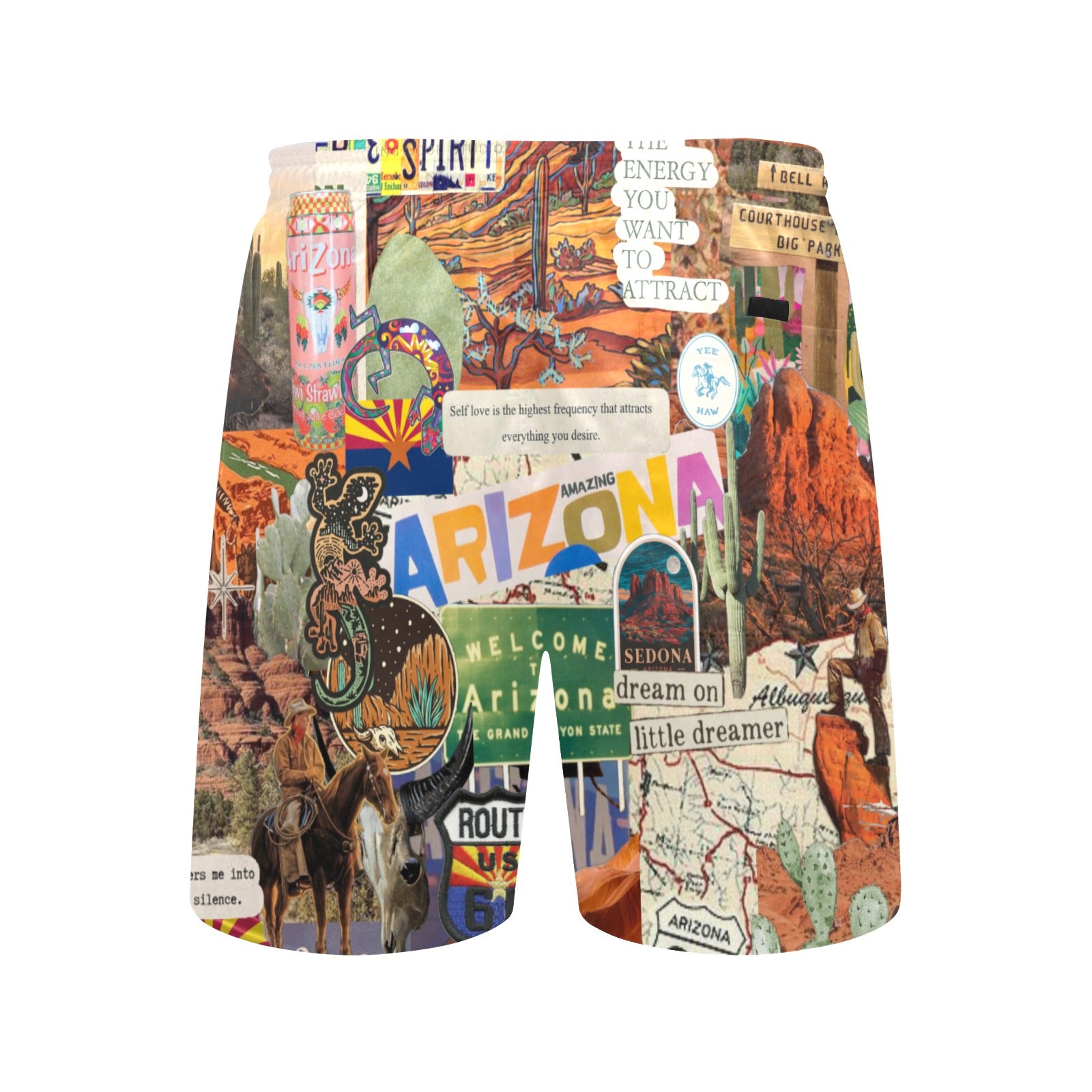 Welcome to Arizona Men's Mid-Length Beach Shorts