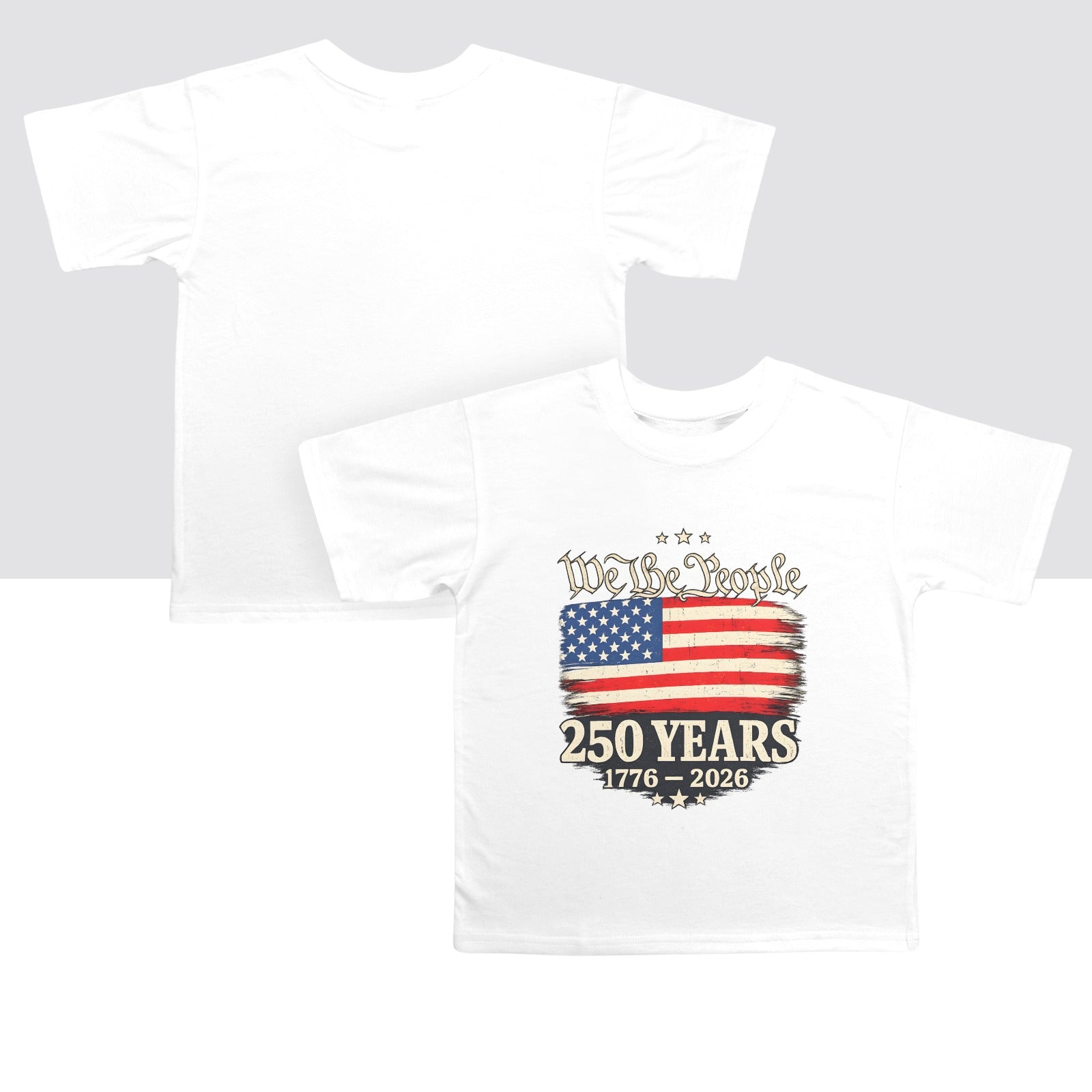 4th of July We The People 250 Years Celebration  Kids' T-Shirt in USA Size Front Print（Made in USA，Ships to USA Only）Free Shipping