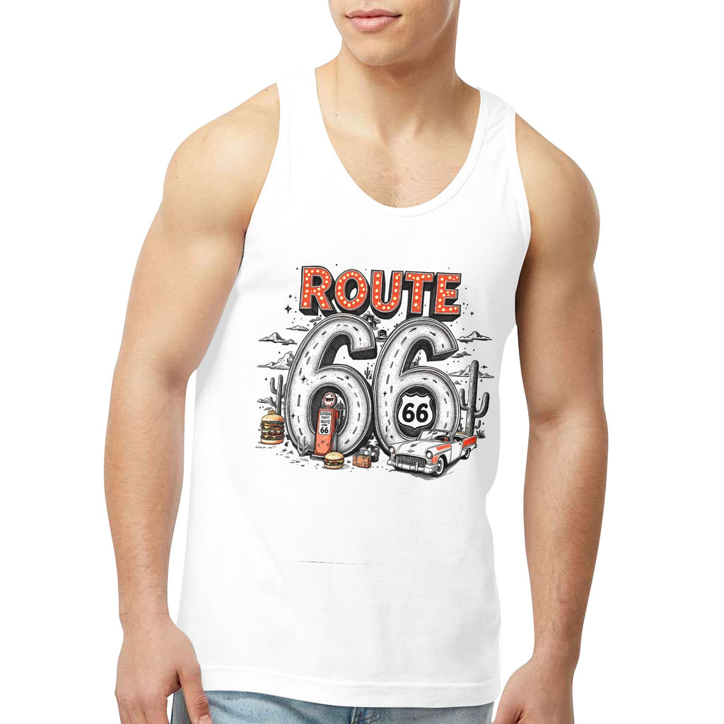 Route 66 Men's Tank Top  Made in USA Free Shipping