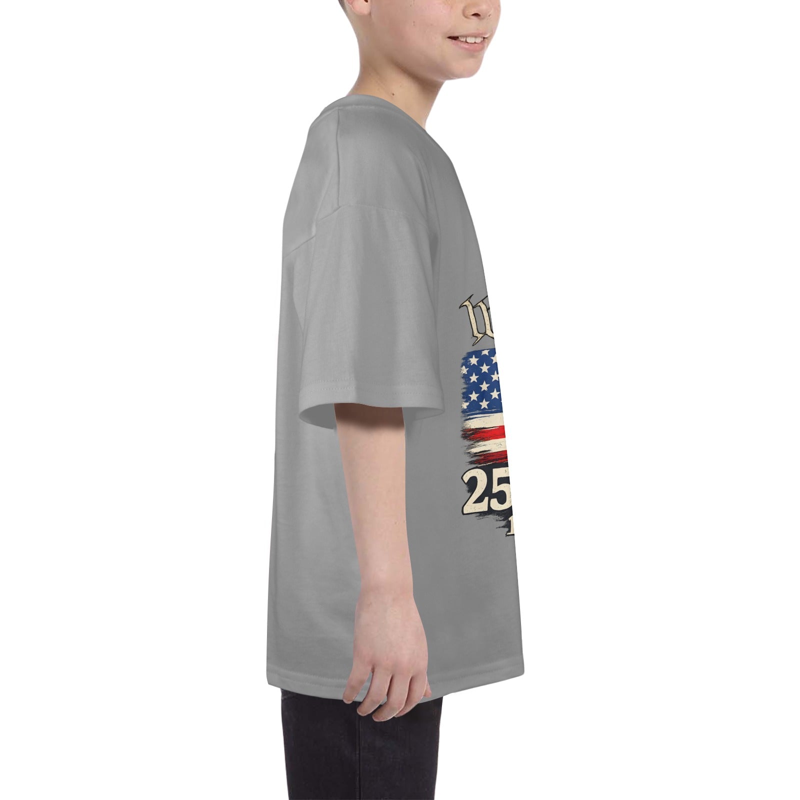 4th of July We The People 250 Years Celebration  Kids' T-Shirt in USA Size Front Print（Made in USA，Ships to USA Only）Free Shipping