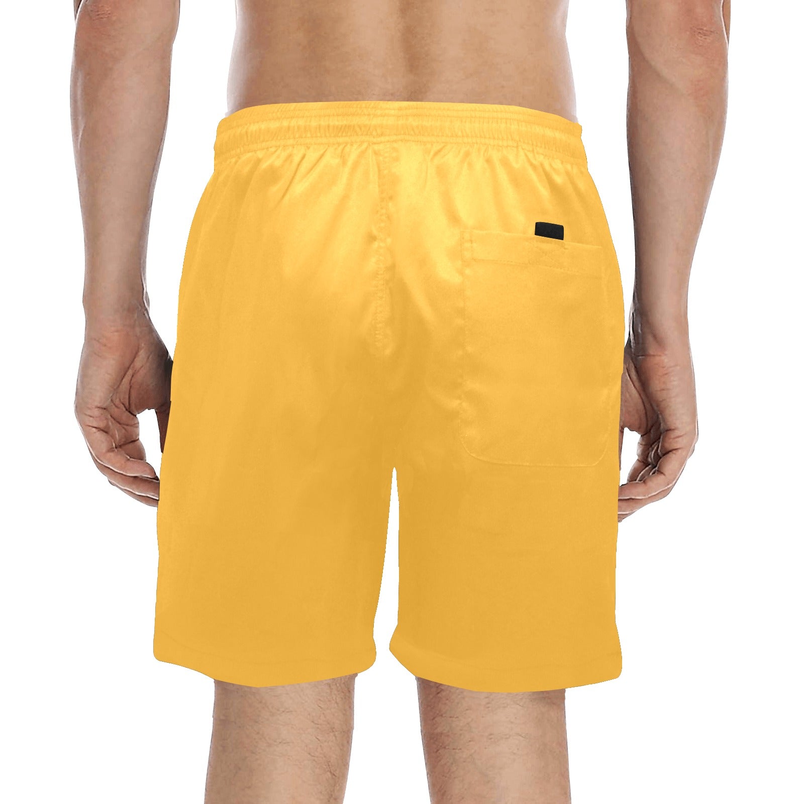 OPee Trunks Orange Men's Mid-Length Beach Shorts Free Shipping
