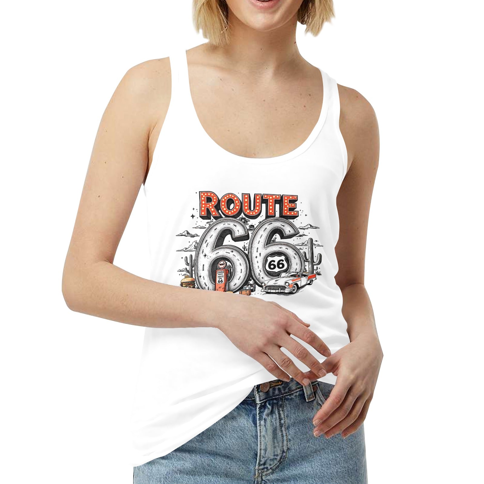 Route 66 Women's Tank Top Made in USA Free Shipping