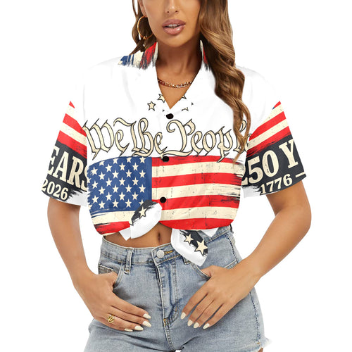 4th of July We The People 250 Years Celebration  Women's All Over Print  Shirt （Made in USA，Ships to USA Only）Free Shipping